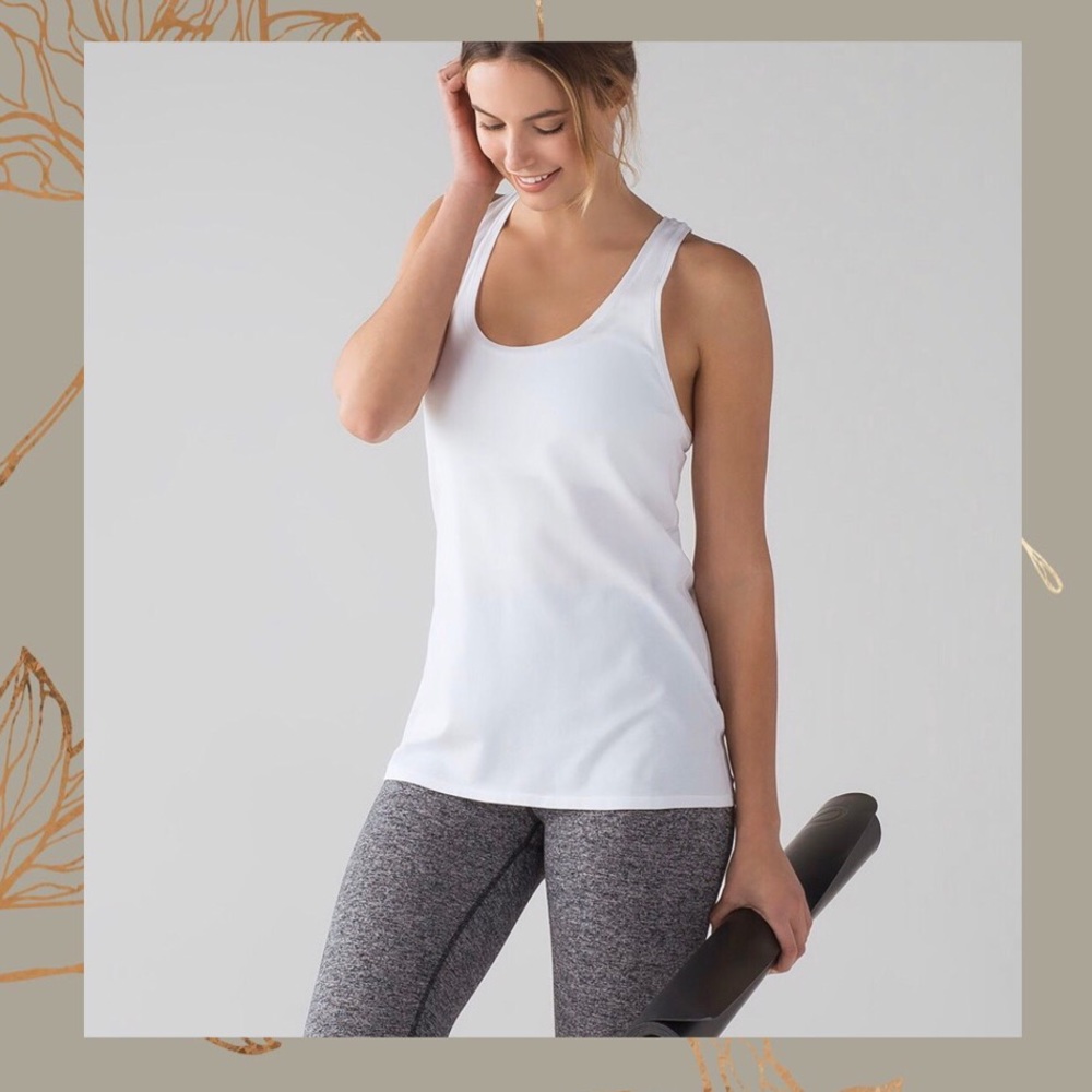 WHITE LULULEMON LOVE TANK